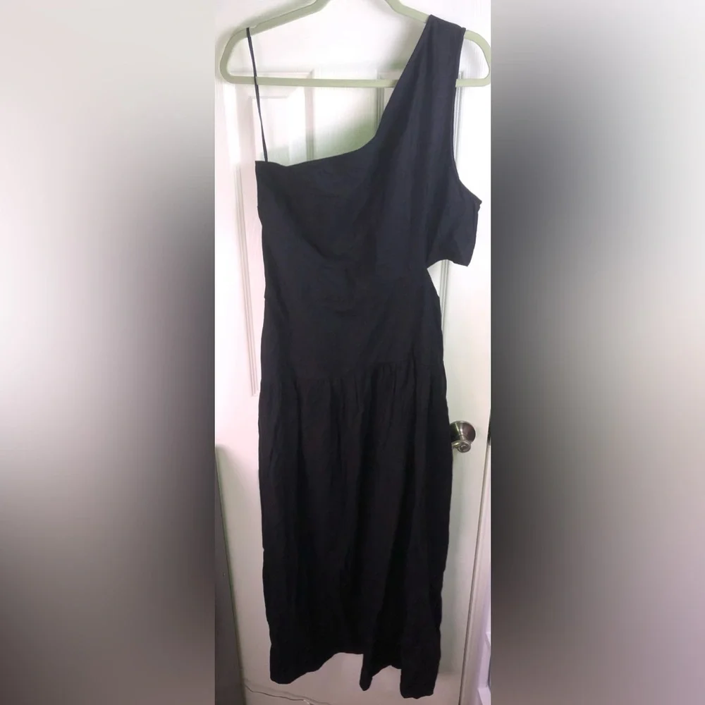 VENUS Black Linen Cutout Maxi Dress - Jet Black several sizes NWOT - Picture 8 of 16